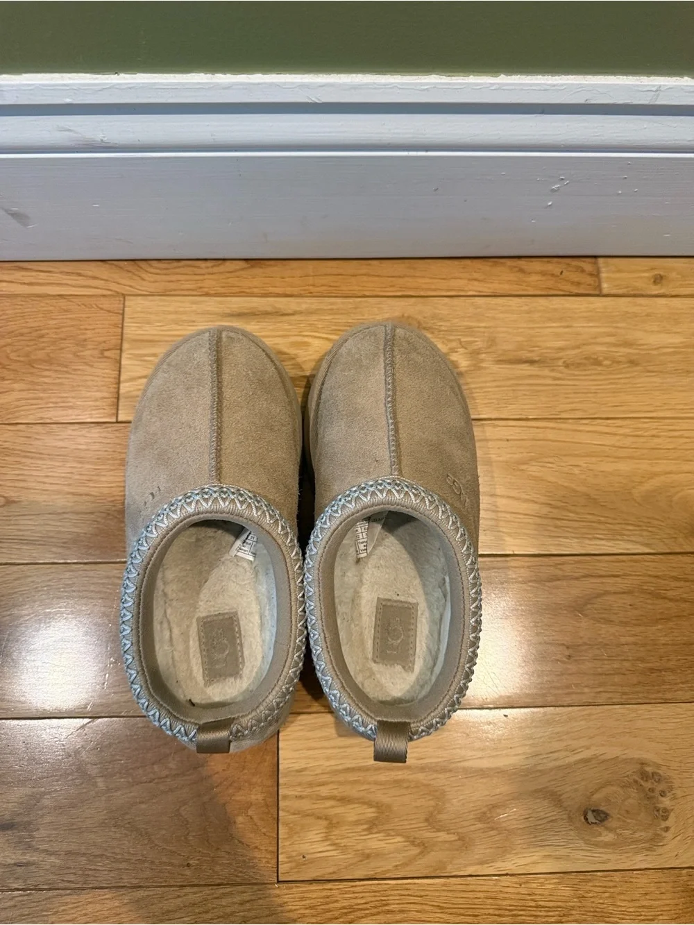 UGG Kids Slip-On Suede Clog in Taupe